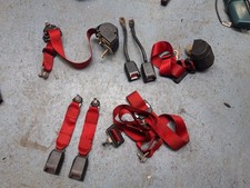 Austin Mini Cooper Rover Innocenti Gurte rot vorne + hinten