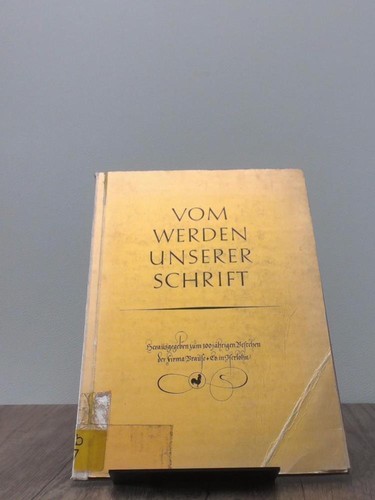 Vom werden unserer schrift - werden,