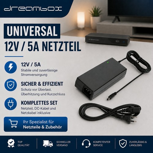 Dreambox netzteil 12v 0a - netzteil, 5.0a
