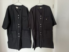2 Vintage Friseur-Kittel / Schützen von Trend - Größe L - Polyester - schwarz