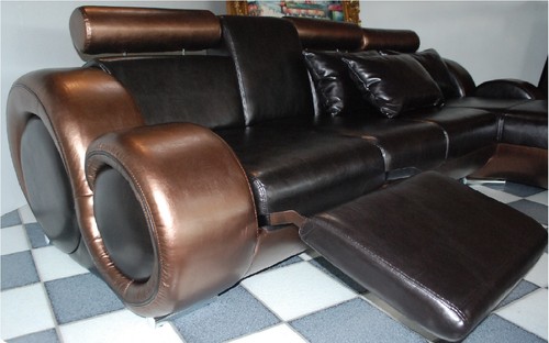 Elegante ledersofa ecksofa - elegante,