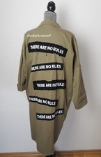 Zara  Mantel There are no rules Military  Jacke  Oversize Patch  gr.S  festival