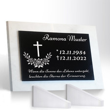 Grabstein Granit + Marmor mit