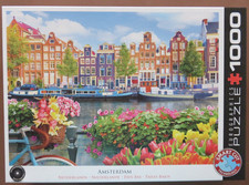 Eurographics Puzzle, 1000  Teile, vollständig. 1 x fertig gestellt, "Amsterdam"