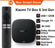 Xiaomi TV Box S 3rd Gen Smart Android TV Box 4K UHD Media Player WiFi Bluetooth