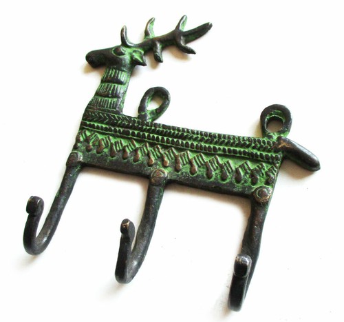Wandhaken hirsch messing - wandhaken,