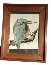 Aquarell Gemälde Der Eisvogel