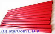 10 Stück Klemmschienen Klemmbinder Klemme rot DIN A4 Clip Klemmschiene