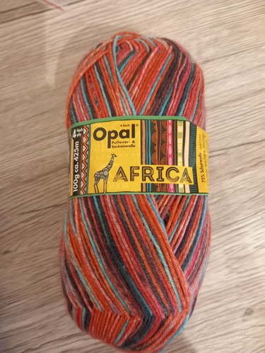Opal sockenwolle africa - opal, rot
