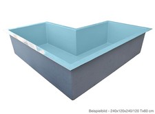 GFK Winkel Becken rechteckig