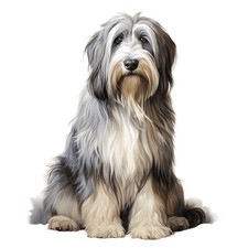 Sticker bearded collie - bearded,