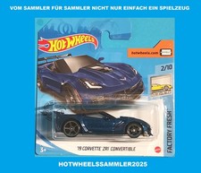 HOT WHEELS "2019 CORVETTE ZR1 CONVERTIBLE" FARBE BLAU FACTORY FRESH OVP!