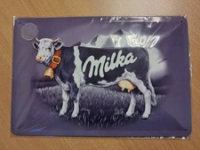 Milka Blechschild Lila Kuh