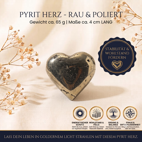 Pyrit herz g kristall - ca,