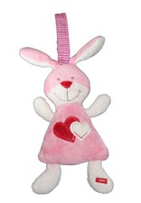 STOFFRASSEL MIT KLETTBAND FÜR KINDERWAGEN / MAXI COSI USW. HASE ROSA  ESPRIT TOP