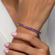 Amethyst tennisarmband - amethyst,