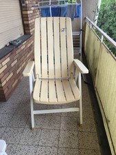 Kettler-Gartenstuhl Senator, weiß, Kunststoff, 80er Jahre