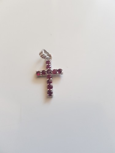 Kreuz anhänger weiß - anhänger, 585