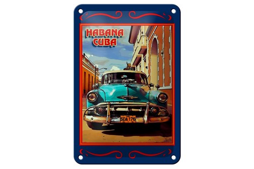 Blechschild cuba 12x18 - cuba, cm