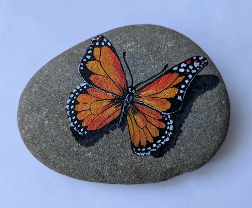 Bemalter stein schmetterling - bemalter, stein,