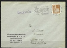BRD 1951 Firmenbrief Schreinergen. Nordbayern Nürnberg- Schreinerei A. Batek Nür