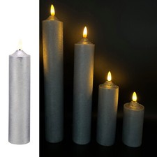 5 LED Kerzen XL aus Echtwachs