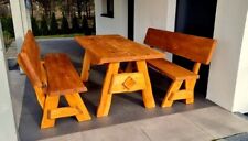 Gartenmöbel aus Massivholz – Tisch & Bänke , robust & wetterfest