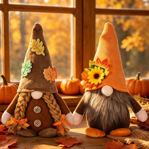 Herbstdeko wichtel figuren set - herbstdeko,