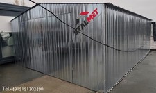 Blechgarage 5x5x2,55 m mit Satteldach verzinktes Blech Stahlgarage Fertiggarage