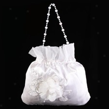 Weiße satin perle - weiße, satin-perle