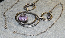 Alte Anhänger - ca. 75mm  935er Aquamarin (Amethyst?) 30,73 gr  - inkl. Kette