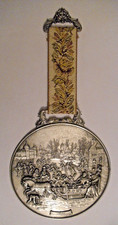 WMF-Zinn-Relief-Wandbild: "Winter" (Durchmessser: ca. 16 cm)