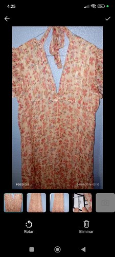 Vestido largo floral gold - floral, &