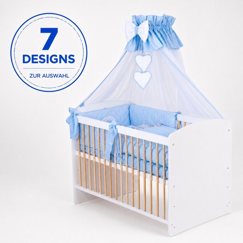 Babybett 120x60 weiß natur - babybett,