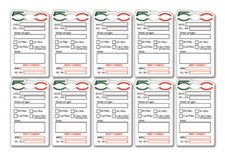 Fiat 500 Oil Service Stickers