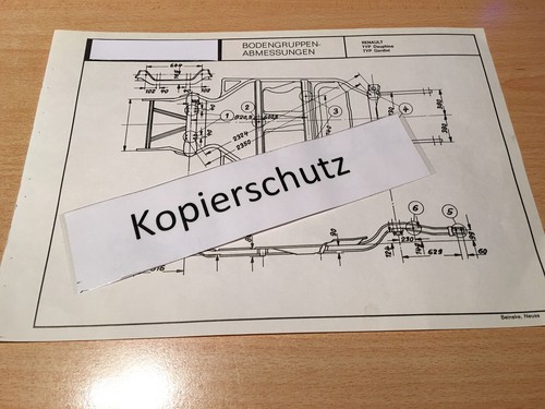 Maßplan bodengruppe renault - maßplan,
