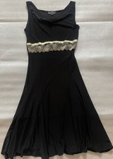 Festkleid Damen Schwarz/Gold