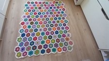 Häkel Patchworkdecke, Tagesdecke, Plaid, selbstgehäkelt