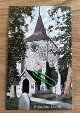 Ansicht des Friedhofs von Mickleham Kirche Dorking Surrey, nicht verschickt. Christliche Romane