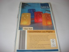 12 Stück Papier Leuchttüten