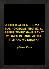 James Dean Zitate Gerahmtes