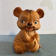 Mischa Bär/Quietschtier/Gummitier/Plastefigur/Teddy Honigbär Werbefigur DDR