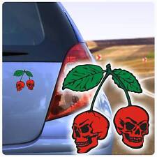 Skull Kirschen Rockabilly Aufkleber Auto Sticker Autosticker Digitaldruck DA065