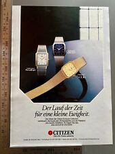 Citizen PermaBright Exceed Noblia Original 1984 Vintage Advert Werbung Reklame