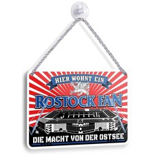 Blechschild ROSTOCK FAN