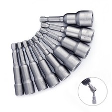 Stecknuss Bit Nuss Magnet Steckschlüssel 6-17mm 1/4"Akkuschrauber Bohrmaschine