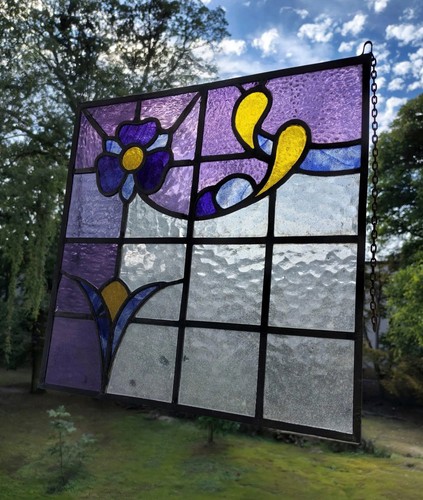 Jugendstil bleiglasfenster - bleiglasfenster, um