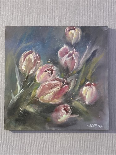ölbild blumen 50x50 - Ölbild,