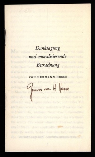 Hesse danksagung und - hesse,,