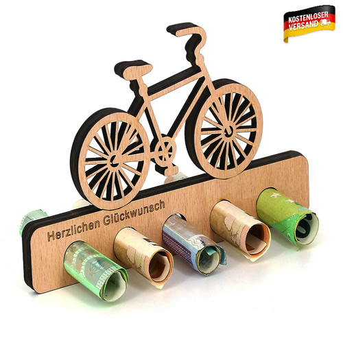 Holz fahrrad geldgeschenk - fahrrad,